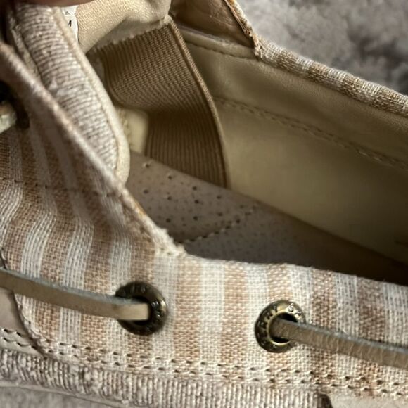 Sperry leather fabric striped boat shoes size 8.5 - Picture 8 of 8